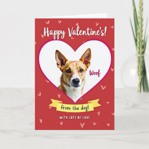 Cartão Feliz Dia dos Namorados Cachorro Woof