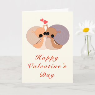 Cartão Feliz Dia dos Namorados Casal Caracóis Amor