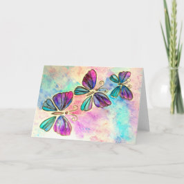 Cartão Feliz Dia dos Namorados com Borboletas