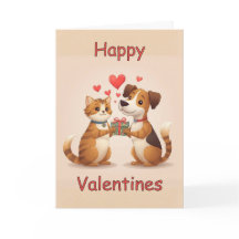 Feliz dia dos Namorados com design de Gato e Cacho