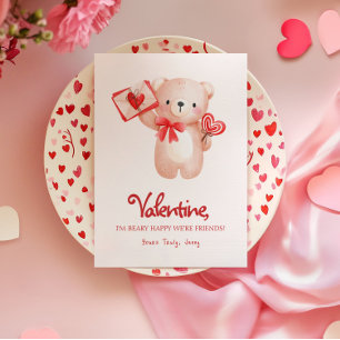 Cartão Feliz Dia dos Namorados com Urso Fofo