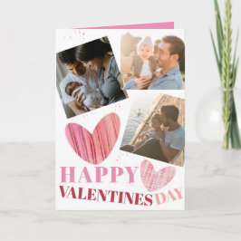 Cartão Feliz Dia dos Namorados Coração Moderno Rosa