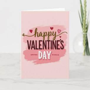 Cartão Feliz Dia dos Namorados em Dourado Rosa