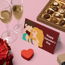 Cartão Feliz Dia dos Namorados Lésbicas Duas Mulheres