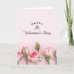 Cartão Feliz Dia dos Namorados Rosa Moderno