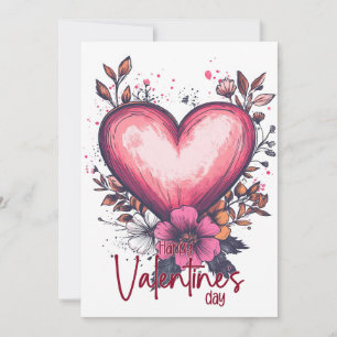 Cartão Feliz Dia dos Namorados – Rosa Vermelha Clássica