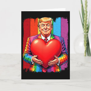 Cartão Feliz Dia dos Namorados Trump Coração Lgbt 