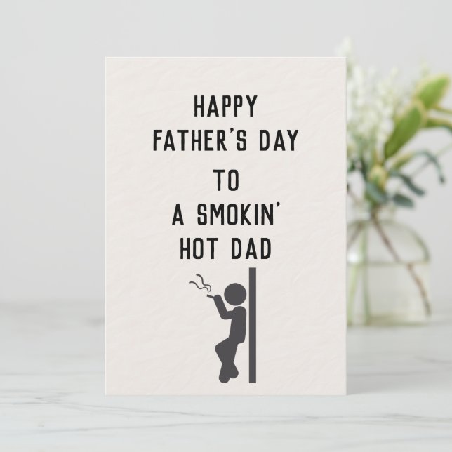 Cartão Feliz Dia dos Pais a um Pai Sensacional (Em pé/Frente)