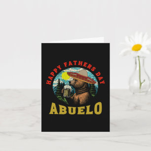 Cartão Feliz Dia dos Pais Abuelo Caneca de Cerveja Urso S