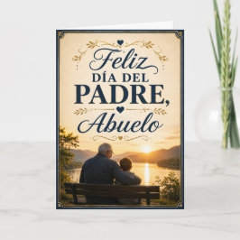 Cartão Feliz Dia dos Pais Avô Spanish Dia dos Pais 