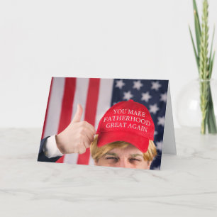 Cartão Feliz Dia dos Pais Chapéu Trump