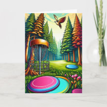 Feliz Dia dos Pais com tema de Disc Golf 