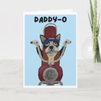 Feliz Dia dos Pais Daddy-O Boston Terrier Motoquei