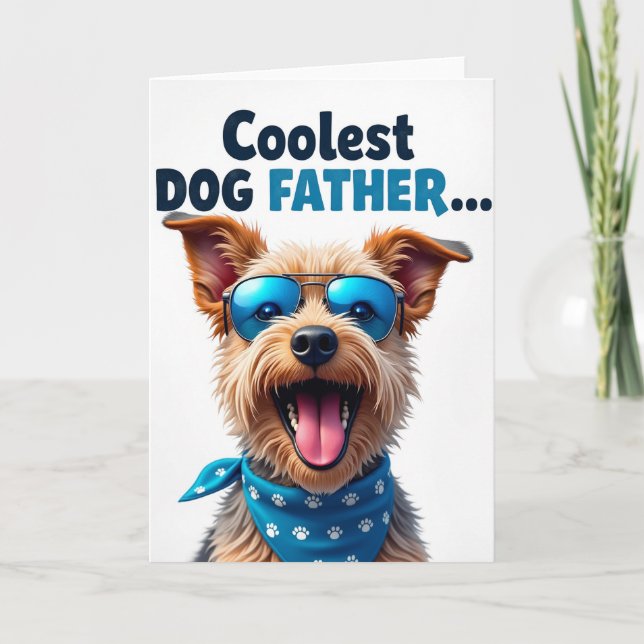 Cartão Feliz Dia dos Pais de Cachorro (Frente)