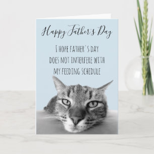Cartão Feliz Dia dos Pais do Gato para Humano Humor