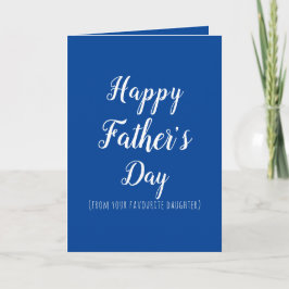 Cartão Feliz Dia dos Pais do Papai engraçado filha favori