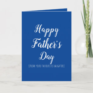 Cartão Feliz Dia dos Pais do Papai engraçado filha favori