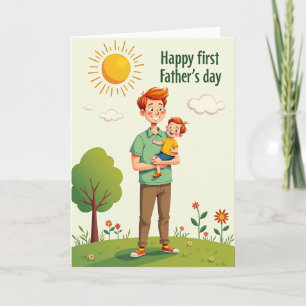 Cartão Feliz Dia dos Pais e Filhos