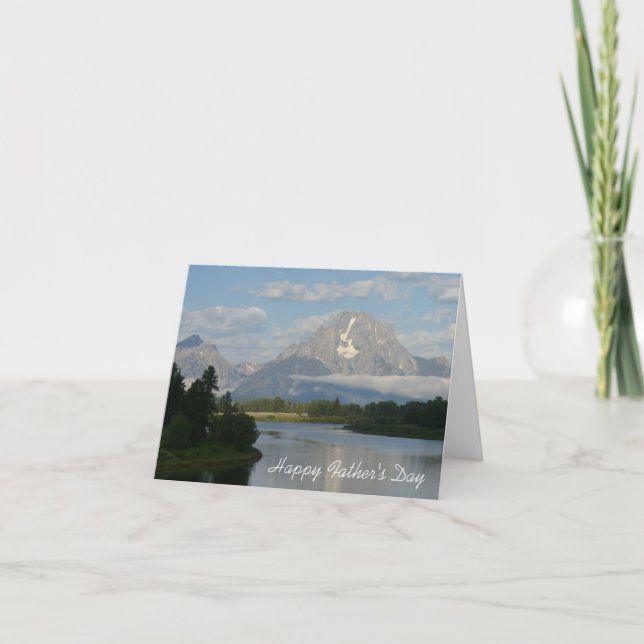 Cartão Feliz Dia dos Pais Jackson Hole River Card (Frente)
