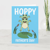 Feliz Dia dos Pais Jumping Frogs Card