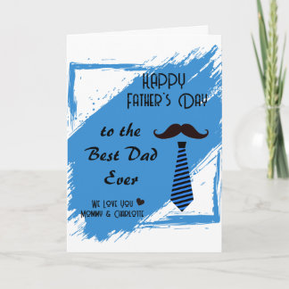 Cartão Feliz Dia dos Pais Melhor Pai do Mundo Bigode Grav