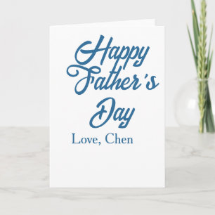 Cartão Feliz dia dos pais nome cinza amor melhor papai de