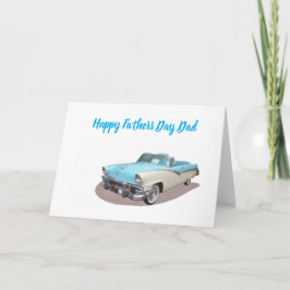 Cartão Feliz Dia dos Pais Papai Carro Clássico