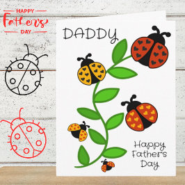 Cartão Feliz Dia dos Pais Papai do Presente das Crianças