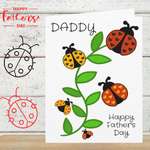 Cartão Feliz Dia dos Pais Papai, dos Miúdos Saudação