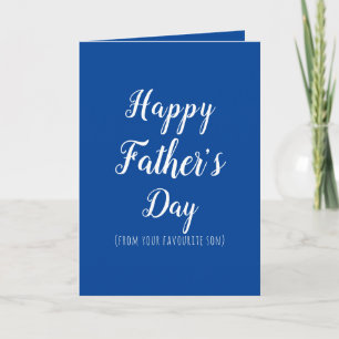 Cartão Feliz Dia dos Pais, papai engraçado filho favorito
