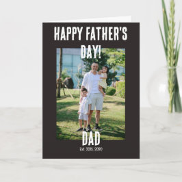 Cartão Feliz Dia dos Pais papai estabelecido