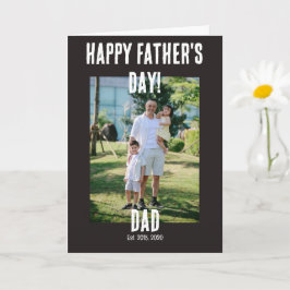 Cartão Feliz Dia dos Pais papai estabelecido