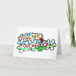 Cartão Feliz Dia dos Pais Puzzle arte