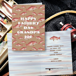 Cartão Feliz Dia dos Pais Snapper Fish Message