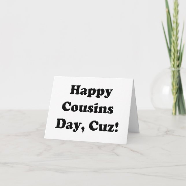 Cartão Feliz Dia dos Primos (Frente)