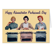Feliz Dia dos Profissionais Administrativos Retro