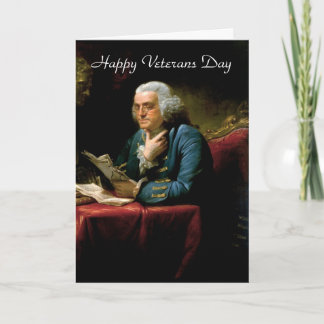 Cartão Feliz Dia dos Veteranos com George Washington