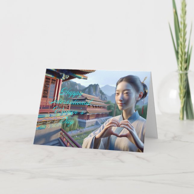 Cartão Feliz Dia Internacional da Mulher (Frente)