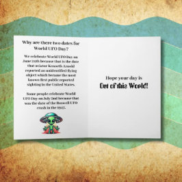 Cartão Feliz Dia Mundial dos OVNIs