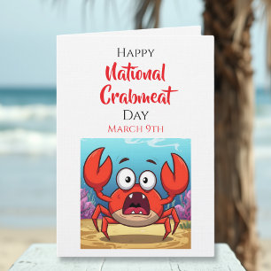 Cartão Feliz Dia Nacional da Carne de Caranguejo 9 de m
