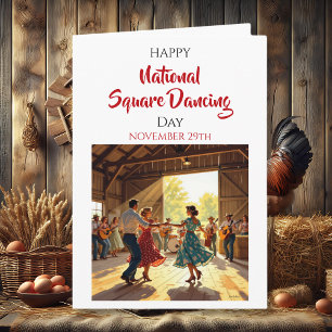 Cartão Feliz Dia Nacional da Dança em Quadrado 29 de No