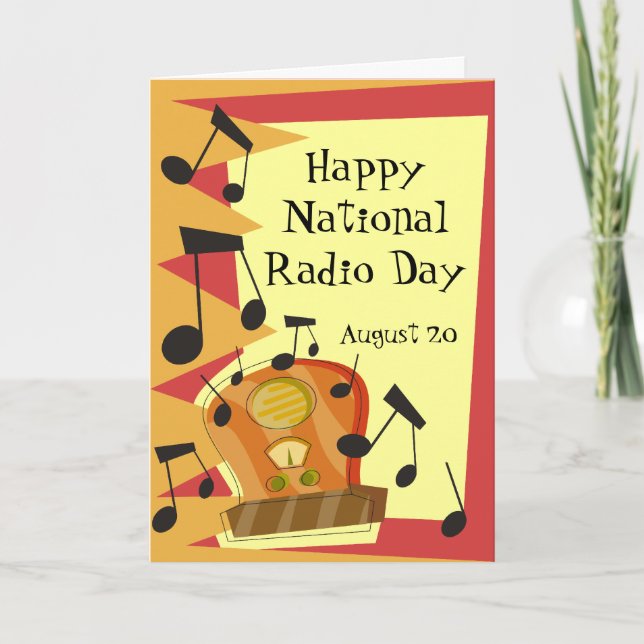Cartão Feliz Dia Nacional da Rádio, 20 de agosto (Frente)