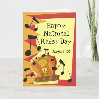 Cartão Feliz Dia Nacional da Rádio, 20 de agosto