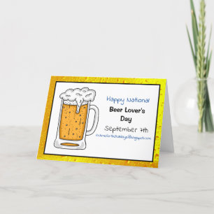 Cartão Feliz Dia Nacional do Amante de Cerveja, Ca Feriad