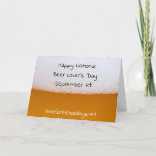 Cartão Feliz Dia Nacional do Amante de Cerveja, Férias Di