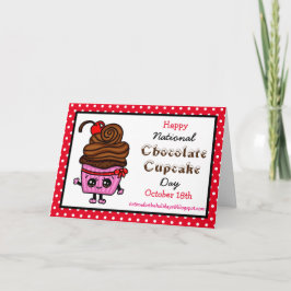 Cartão Feliz Dia Nacional do Cupcake - 18 de outubro