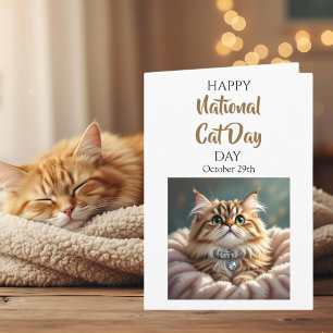 Cartão Feliz Dia Nacional do Gato 29 de outubro