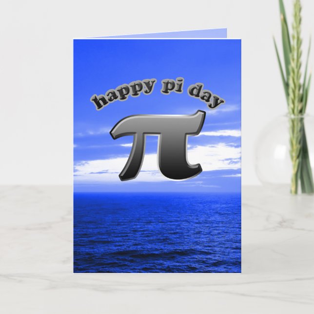 Cartão Feliz Dia Pi | Símbolo Pi para Nerd de Matemática  (Frente)