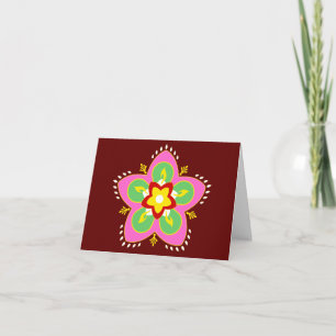 Cartão feliz diwali : rangoli
