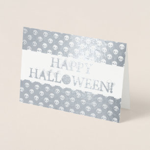 Cartão feliz do Dia das Bruxas com teste padrão do